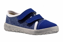 JONAP barefoot Airy jeans modrá 2 zipy Velikost obuvi 26